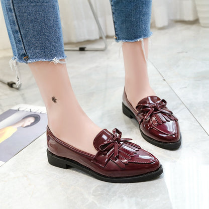 Women Flats Pointed Toe Slip on Flat Shoes Woman Loafers Bowtie Ballet Flats Oxford Shoes Ladies Zapatos Mujer 2019 New