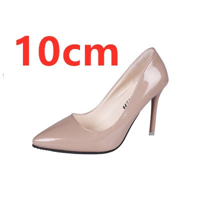 Cresfimix women casual suede 8cm high heels lady cute party high heel female office comfortable heel shoes