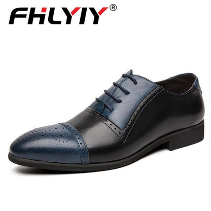 Fhlyiy Fashion Man Formal Shoes High Quality Leather Men Business Dress Shoes Loafers Oxford Wedding Shoes Men's Shoes Plus size
