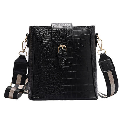Crossbody Bag for Women Bags Bucket Handbag Crocodile Pattern Shoulder Bag Lady Strap Belt Female