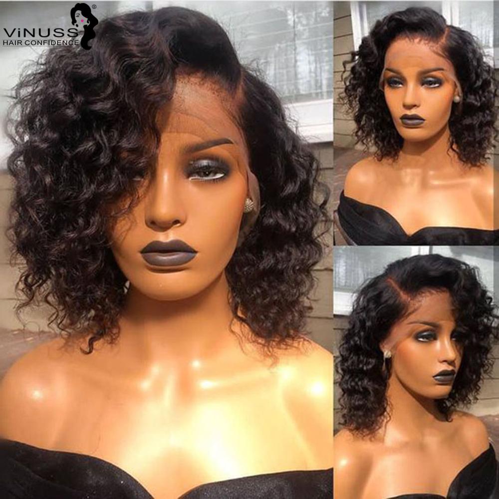 Fake Scalp Wig 13x6 Short Wig Raw Indian Hair Curly Lace Front Human Hair Wigs Pre Plucked With Baby Hair Wigs For Women Bob Wig