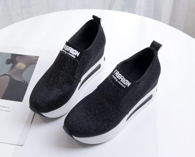 platform shoes Flat Shoes women Slip On Casual Platform Shoes women winter women's casual shoes leather shoes slip on sneakers