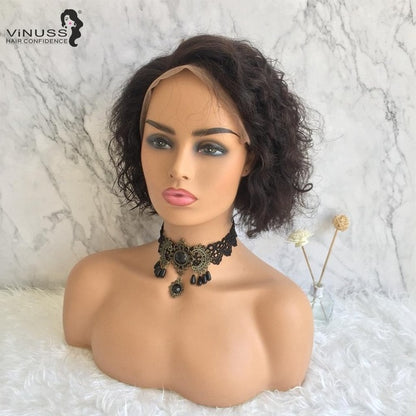 Lace Front Human Hair Wigs Brazilian Blonde Black Curly Short Pixie Cut Human Hair Bob Lace Wig Remy Wigs for Black Women wig
