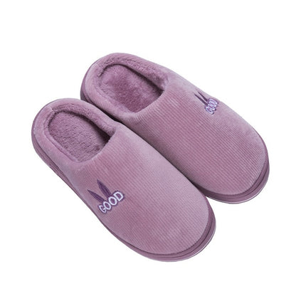 WFL Women Shoes Warm At Home Winter Slippers Soft Thick Non-slip Bottom House Slippers Indoors