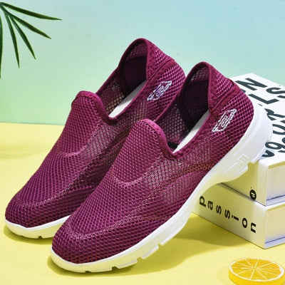 Women Casual Shoes Fashion Unisex Sneakers Breathable Mesh Walking Shoes Lover Spring Summer Tenis Feminino Soft Flat Shoes