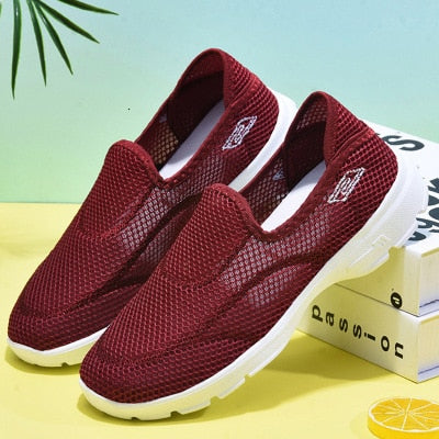 Women Casual Shoes Fashion Unisex Sneakers Breathable Mesh Walking Shoes Lover Spring Summer Tenis Feminino Soft Flat Shoes