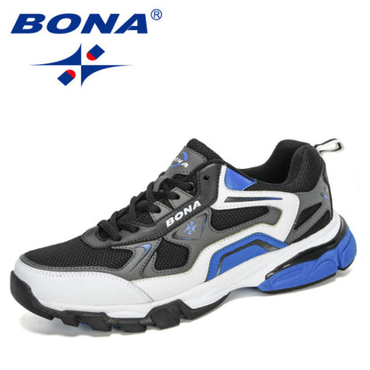 BONA 2020 New Style Action leather Sneakers Men Trainers  Zapatillas Hombre Shoes Man Masculino Sports Running Shoes Comfortable