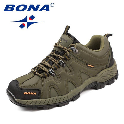 BONA New Arrival Classics Style Men Hiking Shoes Lace Up Men Sport Shoes Outdoor Jogging Trekking Sneakers Fast Free Shipping