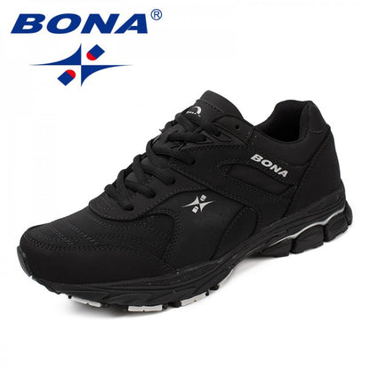 BONA New Classics Style Men Running Shoes Lace Up Men Athletic Shoes Outdoor Jogging Sneakers Comfortable Light Free Shipping