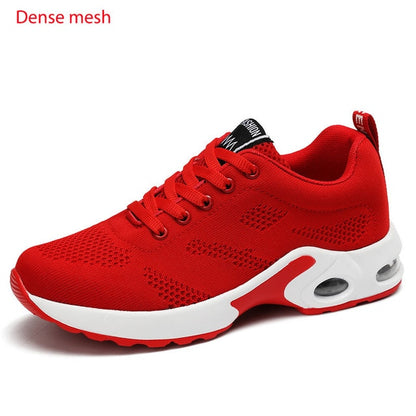 Fashion Women Lightweight Sneakers Running Shoes Outdoor Sports Shoes Breathable Mesh Comfort Running Shoes Air Cushion Lace Up
