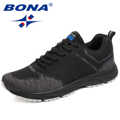 BONA New Arrival Popular Style Men Running Shoes Outdoor Walking Comfortable Sneakers Lace Up  Athletic Shoes For Men