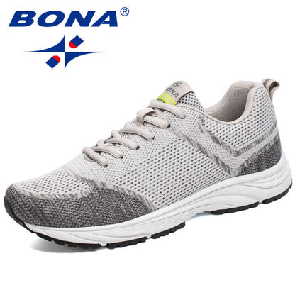 BONA New Arrival Popular Style Men Running Shoes Outdoor Walking Comfortable Sneakers Lace Up  Athletic Shoes For Men