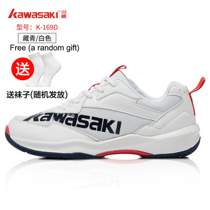 Kawasaki Professional Badminton Shoes 2021 Breathable Anti-Slippery Sport Shoes for Men Women Sneakers K-169D With Free Gift