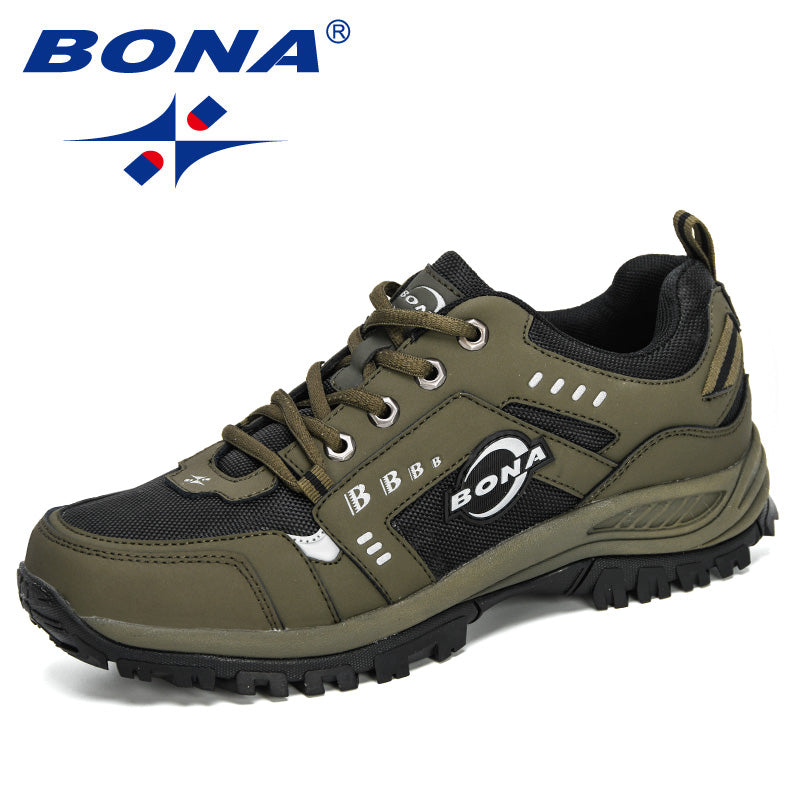BONA New Designers Nubuck Outdoor Hiking Jogging Sneakers Men Comfortable Walking Sport Shoes Man Basket Zapatillas Hombre