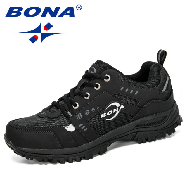 BONA New Designers Nubuck Outdoor Hiking Jogging Sneakers Men Comfortable Walking Sport Shoes Man Basket Zapatillas Hombre
