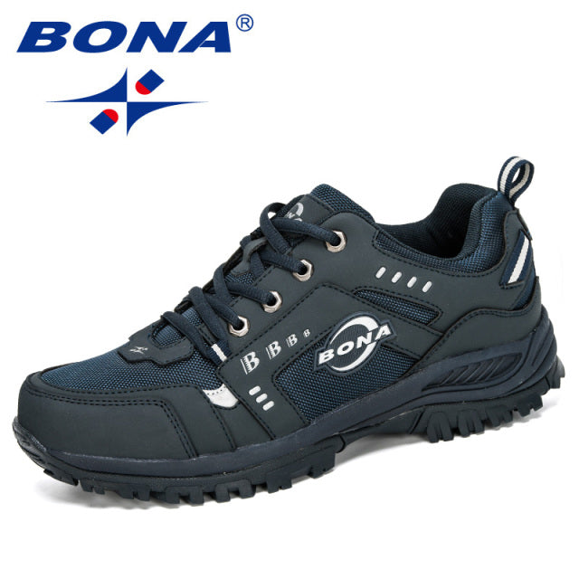 BONA New Designers Nubuck Outdoor Hiking Jogging Sneakers Men Comfortable Walking Sport Shoes Man Basket Zapatillas Hombre