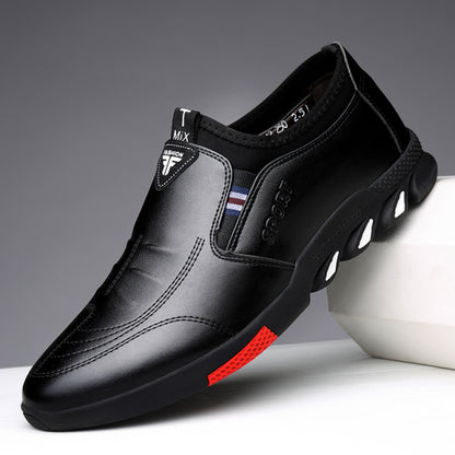 Leather Shoes Men&#39;s Leather Spring 2021 New Men&#39;s Business Casual Soft-Soled Non-Slip Breathable All-Match Footwear