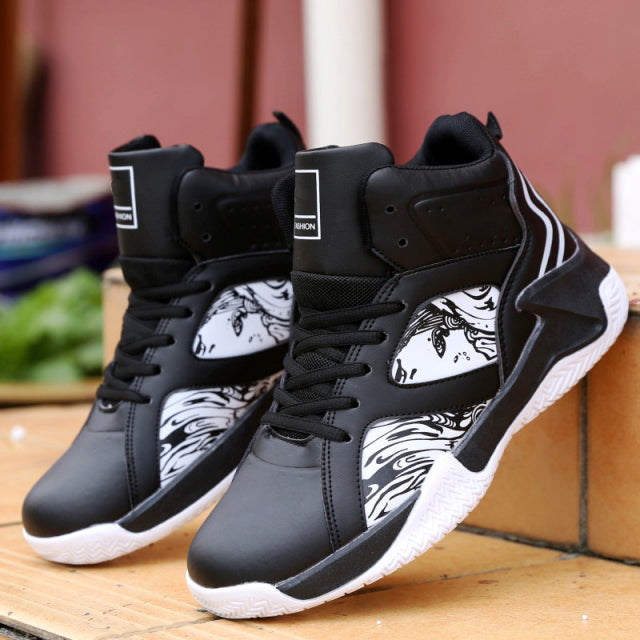 Basketball Shoes for Men High-top Sports Cushioning Hombre Athletic Male Shoes Comfortable Black Sneakers zapatillas Hot Sales