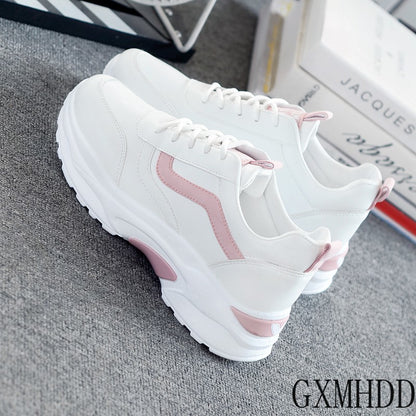 Women Vulcanize Shoes Casual Fashion 2020 New Woman Comfortable Breathable White Flats Female Platform Sneakers Chaussure Femme