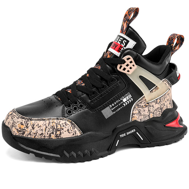 Brand Men PU Leather Skateboarding Shoes Superstar Sneakers Thick Sole Top Boots Male Sport Shoe Zapatillas Hombre Mens Footwear