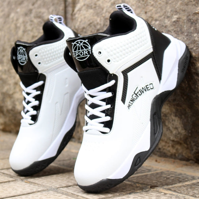 Basketball Shoes Men High Top Breathable Sneakers Men Outdoor Non-Slip Athletic Fashion Tennis Sport Shoes Male Zapatillas Black