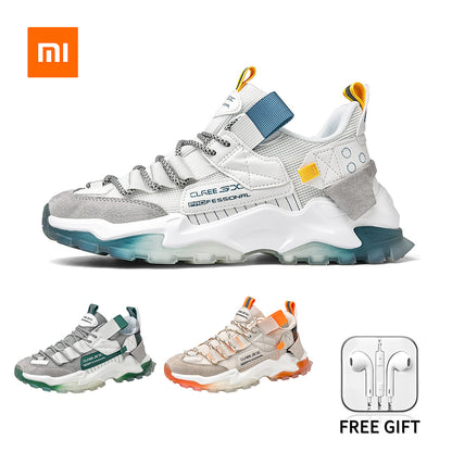 Xiaomi Youpin 2022 Men Sneakers Outdoor Casual Shoes Trainer Fashion Loafers Breathable Shock Absorption Male Running Shoe 39-46