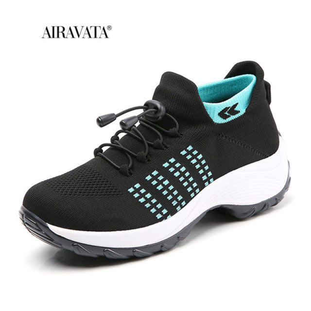 Women Sneakers Outdoor Casual Fashion Shake Shoes Breathable Platform Walking Shoes