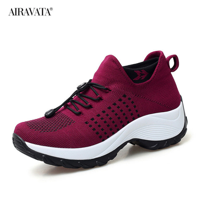 Women Sneakers Outdoor Casual Fashion Shake Shoes Breathable Platform Walking Shoes