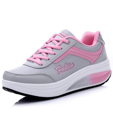 Koovan Women&#39;s Mesh Sneakers 2022 New Sports Leisure Slope Shake Screen Cloth Footwears For Women&#39;s Shoes Slip-on Women&#39;s Shoes