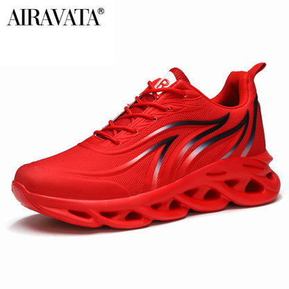 Men&#39;s Flame Printed Sneakers Sports Shoes Comfortable Running Shoes Outdoor Men Athletic Shoes Trainers
