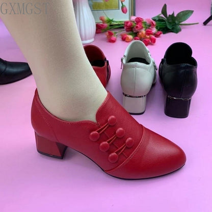 Hot Sale Classic Women&#39;s Shoes Pointed Toe Pumps Patent Leather Dress High Heels Boat Party Wedding Zapatos Mujer Red Wedding