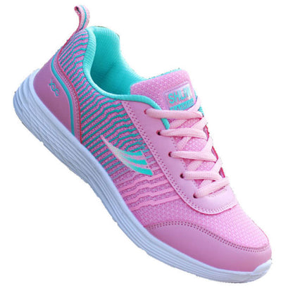 Spring and Autumn Ladies Daily Women&#39;s Shoes Casual Sports Korean Fashion Breathable Flat Bottom Running Light Travel Sneakers