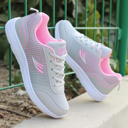Spring and Autumn Ladies Daily Women&#39;s Shoes Casual Sports Korean Fashion Breathable Flat Bottom Running Light Travel Sneakers