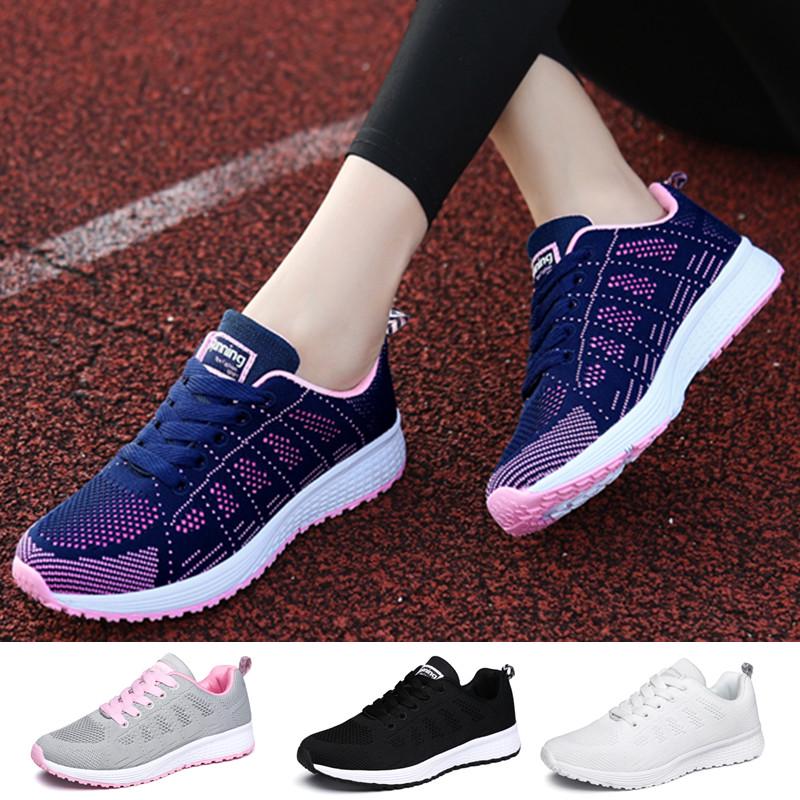 Womens Sneakers Breathable Couples Running Shoe Lace Up  Lightweight Outdoor Tennis Sports Shoe