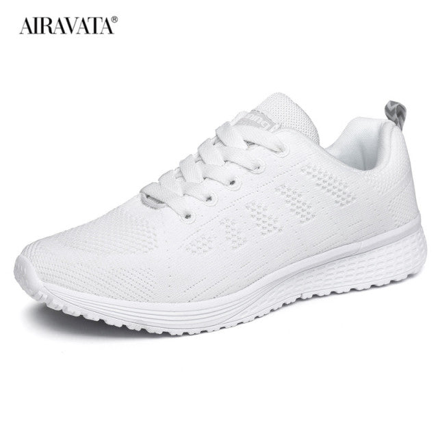 Womens Sneakers Breathable Couples Running Shoe Lace Up  Lightweight Outdoor Tennis Sports Shoe