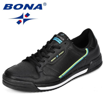 BONA Fashion Men Flats Shoes Autumn Breathable Men&#39;s Casual Shoes Trend Lightweight Leisure Shoes Comfortable Sneakers Shoes