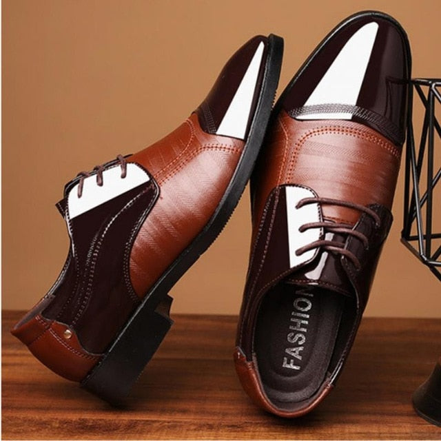 Fashion Oxford Business Men Shoes Spring Autumn Leather High Quality Soft Casual Breathable Men's Flats Zip Shoes