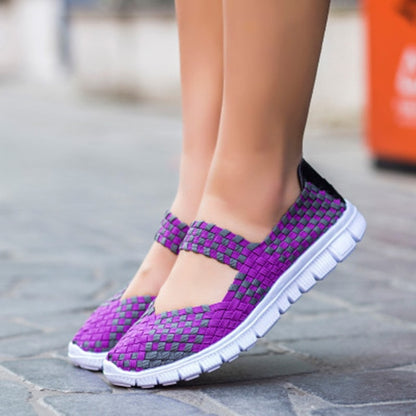 Fashion Women Sneakers 2019 Spring Summer Walking Shoes Women Woven Shoes Casual Shoes Breathable Tenis Feminino Trainers