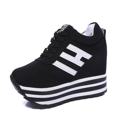 Women Shoes 2019 White Platform Shoes Woman Sneakers Women Casual Shoes Comfortable Lace-up High Ladies Shoes Chaussure Femme