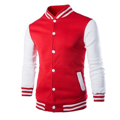New Men/Boy Baseball Jacket Men 2019 Fashion Design Wine Red Mens Slim Fit College Varsity Jacket Men Brand Stylish Veste Homme