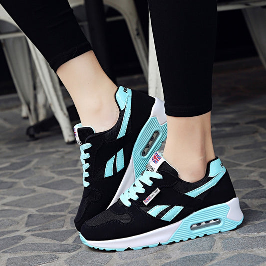 Gtime Women Air Cushion Sports Shoes Outdoor Running Lace Up Ladies Shoes Woman Sneakers Tenis Feminino Casual Flats SE636