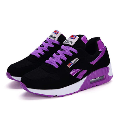 Gtime Women Air Cushion Sports Shoes Outdoor Running Lace Up Ladies Shoes Woman Sneakers Tenis Feminino Casual Flats SE636